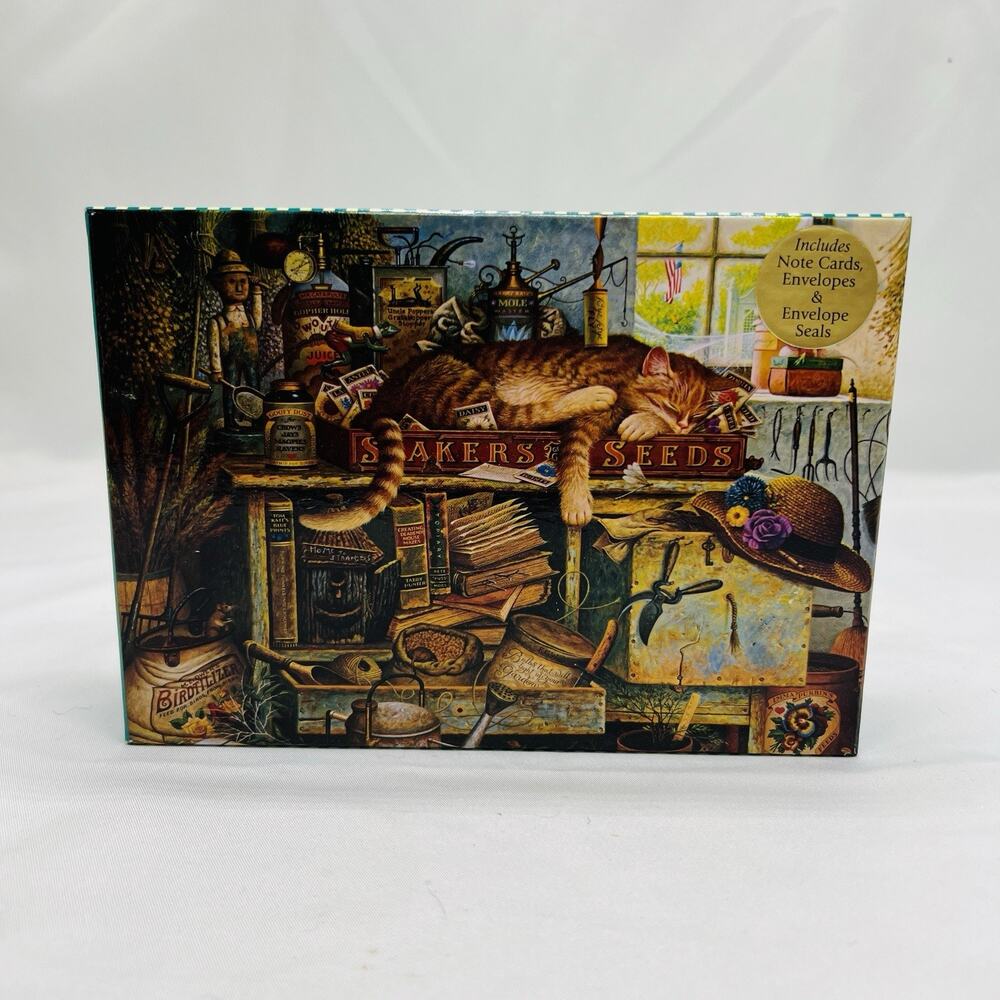 Charles Wysocki Remington the Horticulturist Note Cards Envelopes Whimsy Garden